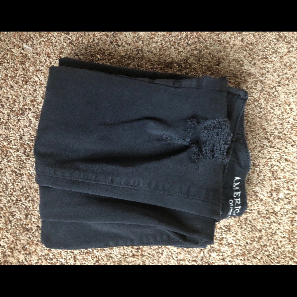 Black distressed American Eagle jeans